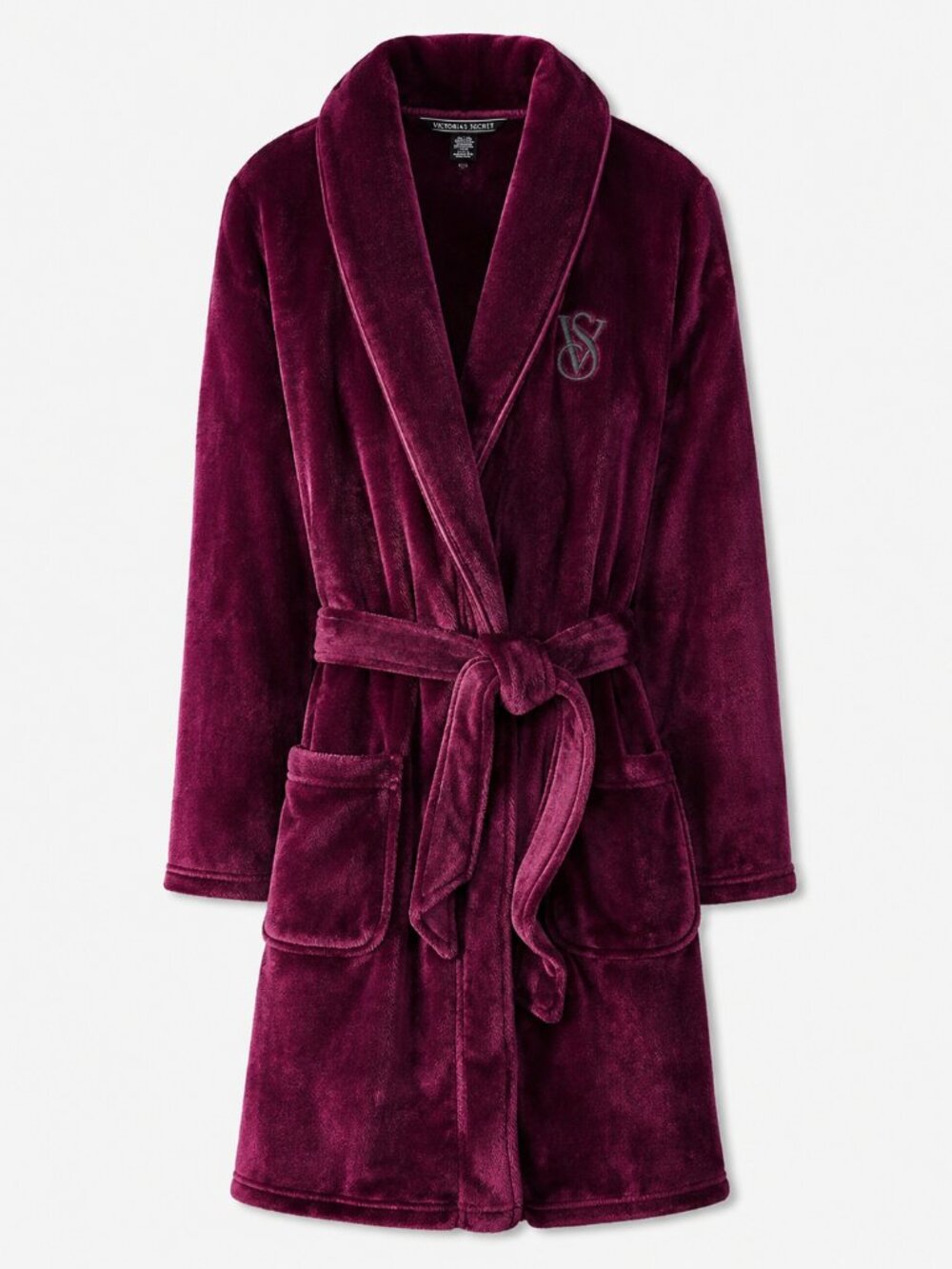 Victoria's Secret Plush Robe Red Burgundy Size M